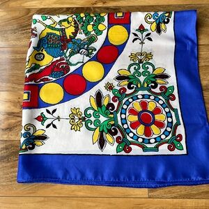 100% Silk Vibrant Scarf Hair  Bandana Headband Boho